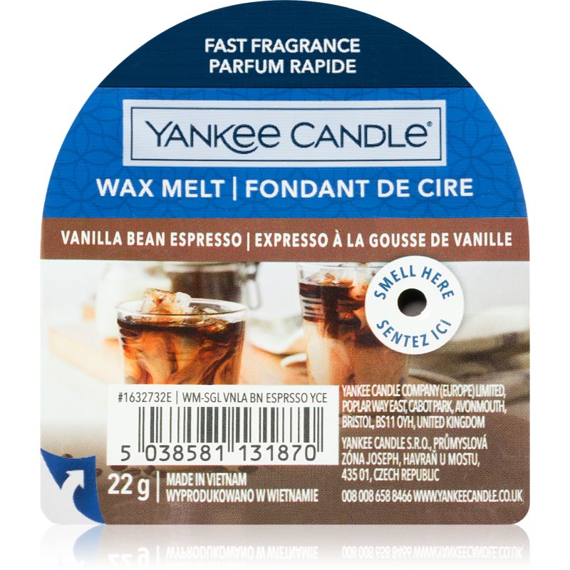 Yankee Candle Vanilla Bean Espresso illatos viasz aromalámpába 22 g-Ár