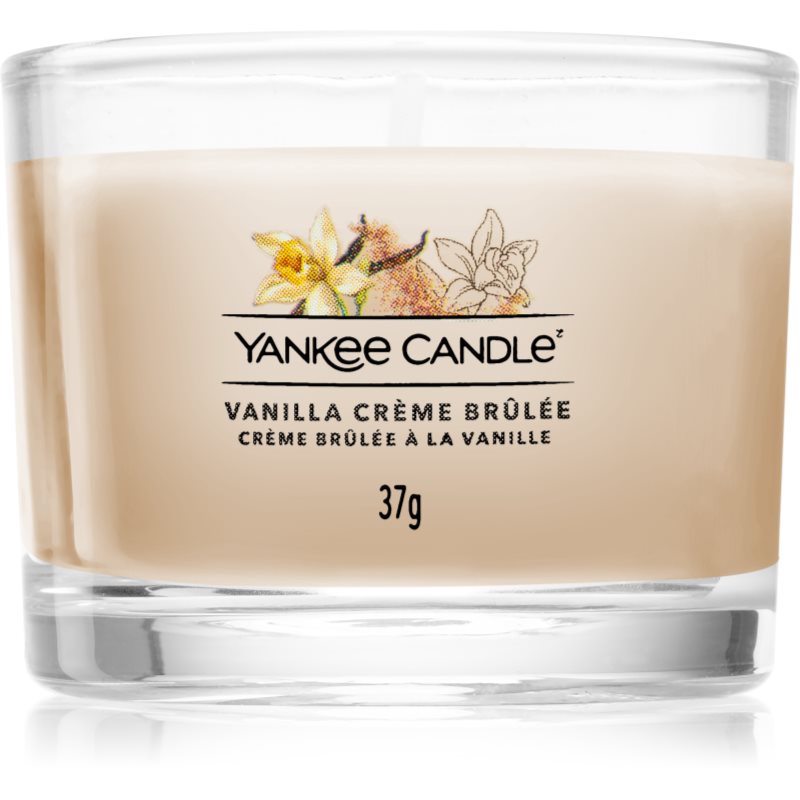 Yankee Candle Vanilla Crème Brûlée viaszos gyertya glass 37 g