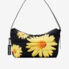 Yellow-Black Womens Flowered Handbag Desigual Margaritas Dover - Women