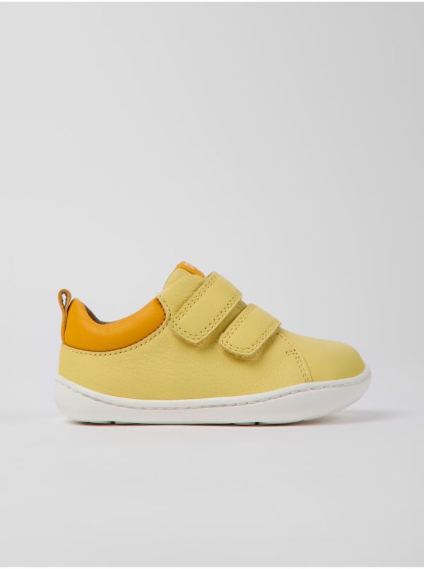 Yellow Boys' Leather Sneakers Camper - Boys