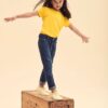 Yellow Girls' T-shirt Iconic Fruit of the Loom