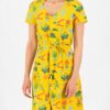 Yellow Ladies Patterned Button-Down Dress Blutsgeschwister Fairy in The - Ladies