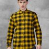 Yellow Men's Plaid Shirt Diesel - Men's