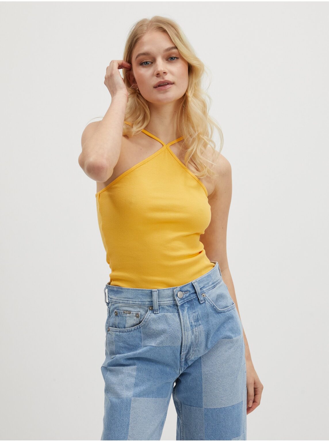 Yellow Womens Basic Tank Top Noisy May Maya - Women
