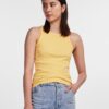 Yellow Women's Ribbed Basic Tank Top Pieces Hand - Women's