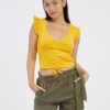 Yellow Women's Short T-Shirt Pieces Tegan - Women