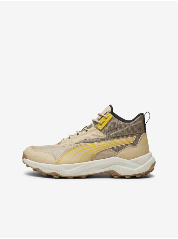 Yellow-beige men's running ankle boots Puma Obstruct - Men