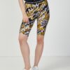 Yellow-black women's patterned short leggings Versace Jeans Couture - Women's