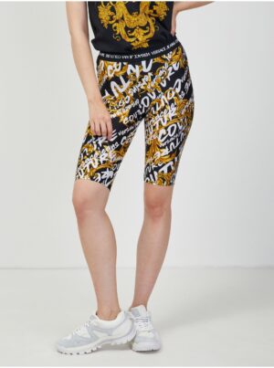 Yellow-black women's patterned short leggings Versace Jeans Couture - Women's