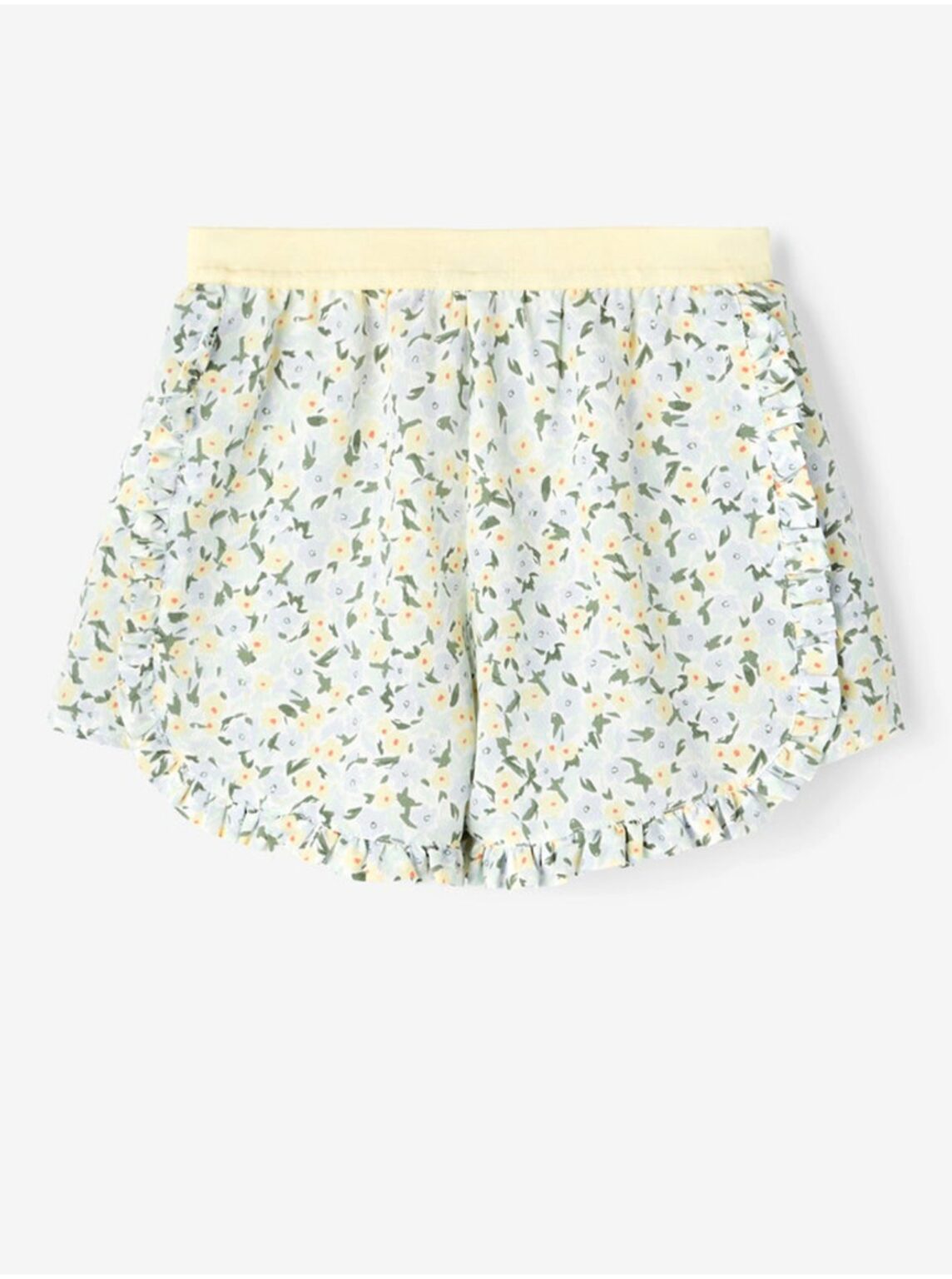 Yellow-blue girl's floral shorts name it Finna - unisex