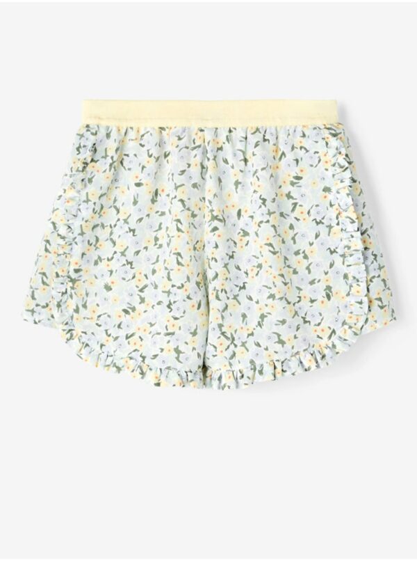 Yellow-blue girl's floral shorts name it Finna - unisex