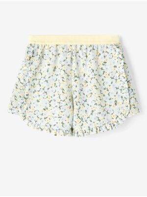 Yellow-blue girl's floral shorts name it Finna - unisex