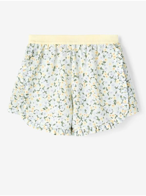 Yellow-blue girl's floral shorts name it Finna - unisex