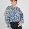Yellow-blue women's patterned sweatshirt VANS - Ladies