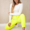 Yellow neon cotton trousers