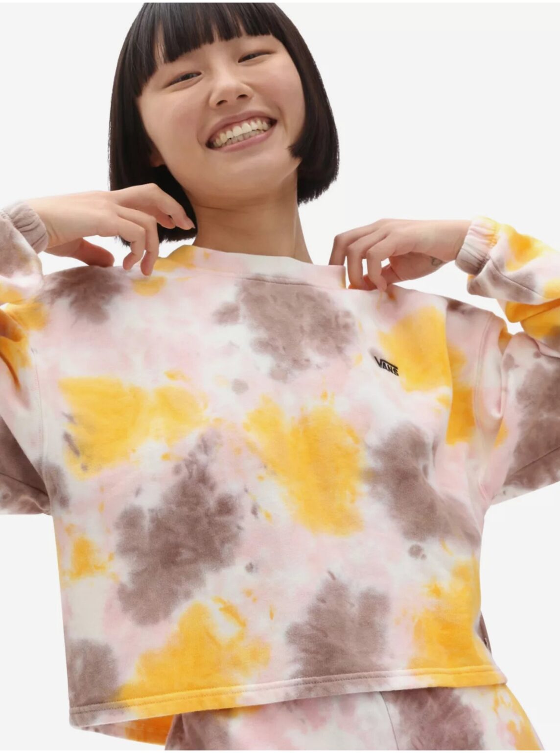 Yellow-pink women's tie-dye sweatshirt VANS Grunge - Women's