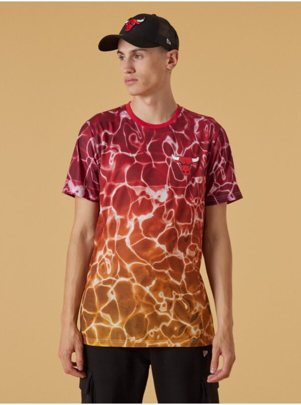 Yellow-red men's patterned T-shirt New Era Chibul - Men