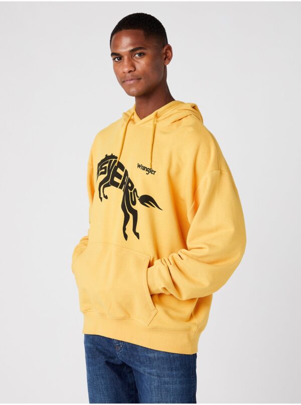 Yellow unisex patterned hoodie Wrangler - Men's