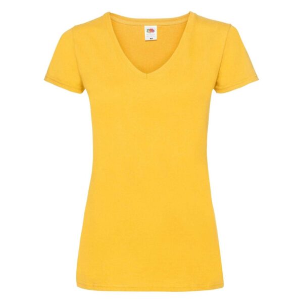 Yellow v-neck Women's T-shirt Valueweight Fruit of the Loom