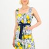 Yellow-white patterned dress Blutsgeschwister - Women