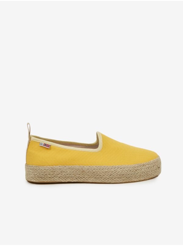 Yellow women's espadrilles on platform NAPAPIJRI - Women