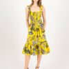 Yellow women's floral dress Blutsgeschwister Seaside Picknick Love - Women's