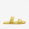 Yellow women's leather slippers VERO MODA Sun Glow - Women