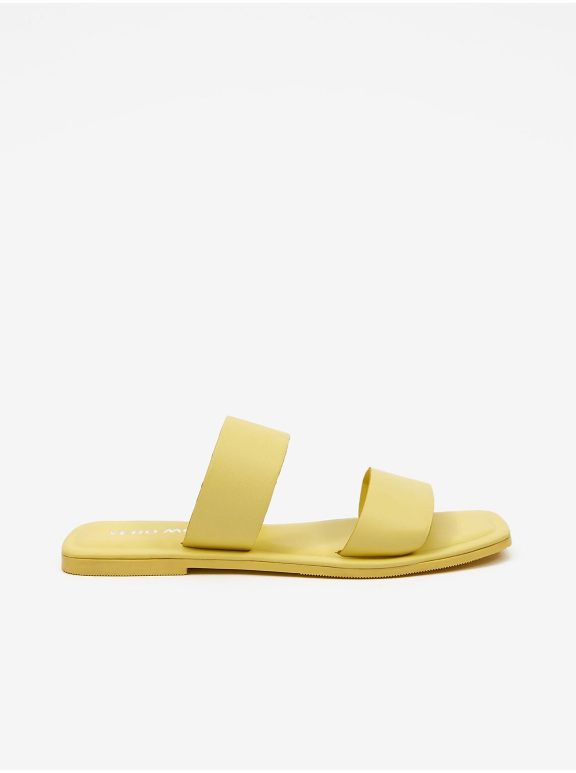 Yellow women's leather slippers VERO MODA Sun Glow - Women