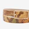 Yellow women's patterned belt CAMAIEU