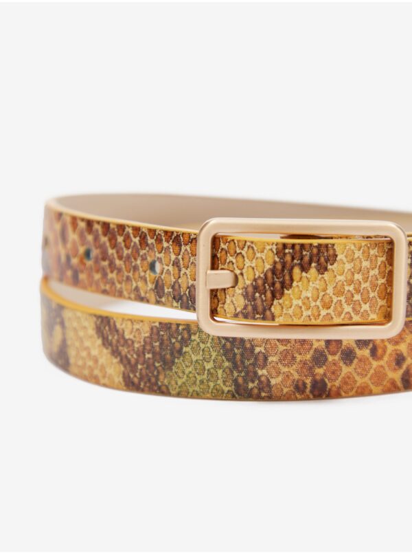 Yellow women's patterned belt CAMAIEU - Women's