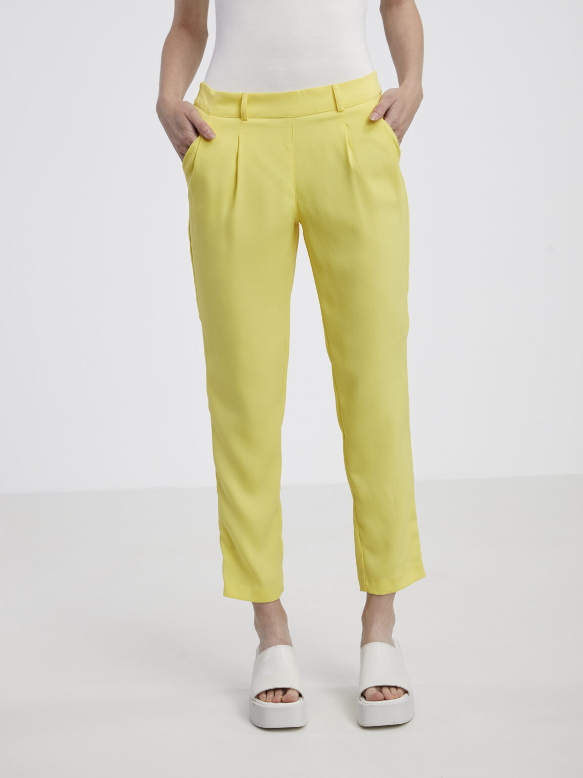 Yellow women's trousers CAMAIEU