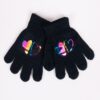 Yoclub Kids's Girls' Five-Finger Gloves With Hologram RED-0068G-AA50-004