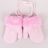 Yoclub Kids's Girls' Single-Finger Double-Layer Gloves RED-0001G-AA10-002