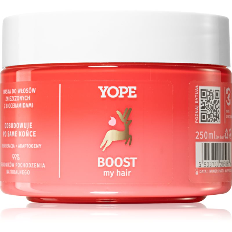 Yope BOOST my hair helyreállító hajpakolás töredezett