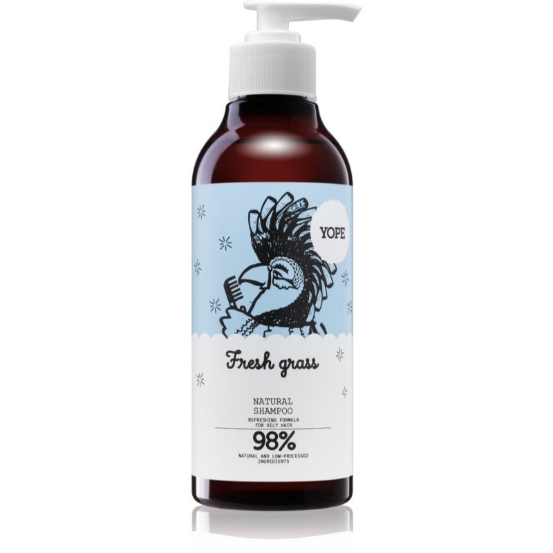 Yope Fresh Grass sampon zsíros hajra 300 ml-Eredeti