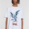 Yu-Ghi-Oh Blue Eyes White Dragon Heavy Oversize Tee white