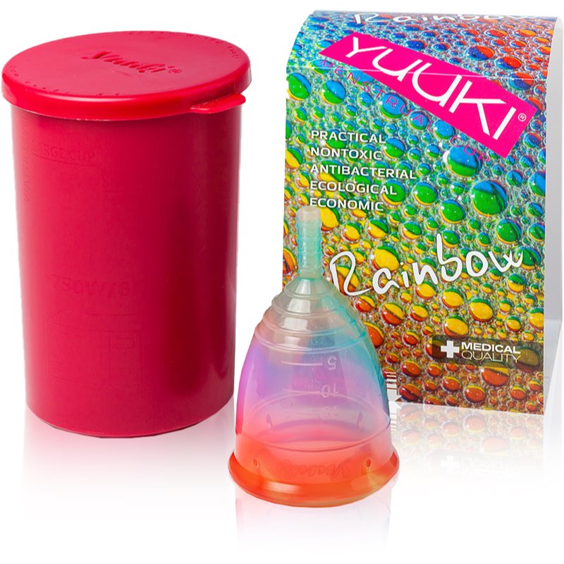 Yuuki Rainbow Jolly 1 + cup menstruációs kehely méret large (⌀ 46 mm