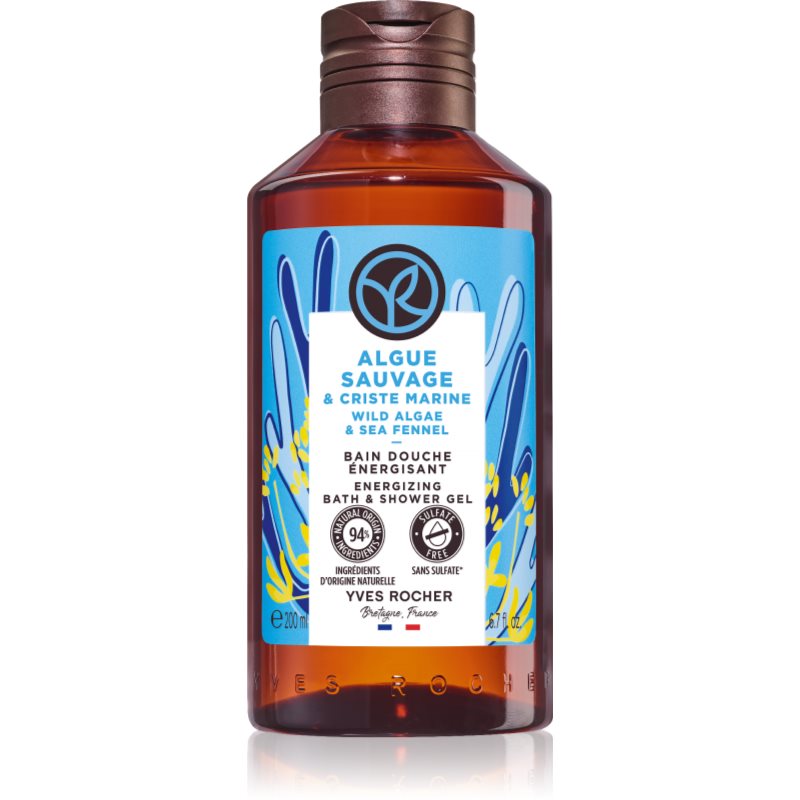 Yves Rocher Bain de Nature energizáló tusfürdő gél Wild Algae & Sea Fennel 200 ml-Ár