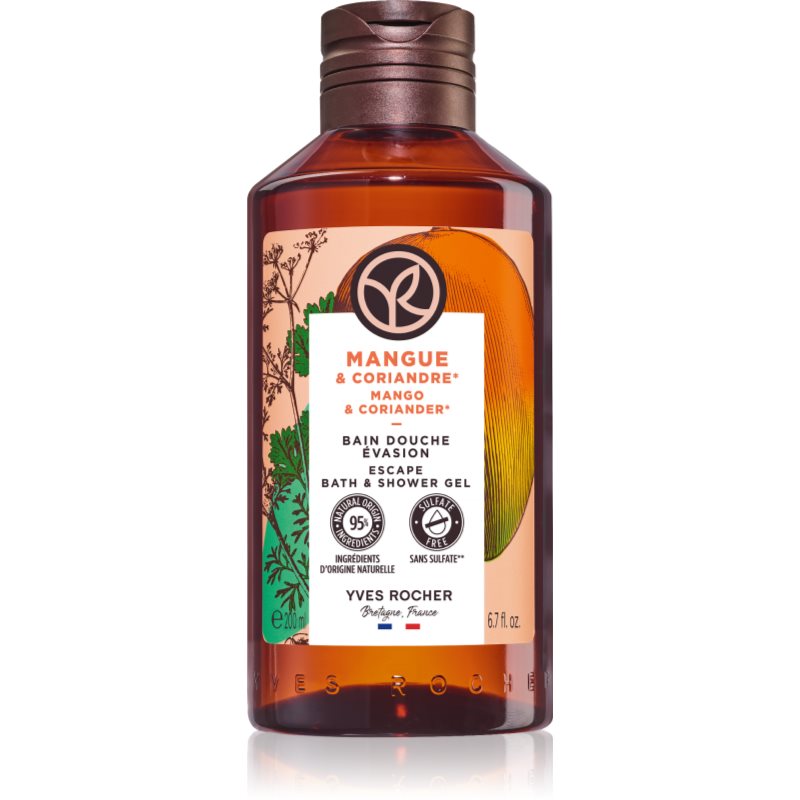 Yves Rocher Bain de Nature felfrissítő tusfürdő gél Mango & Coriander 200 ml-Ár