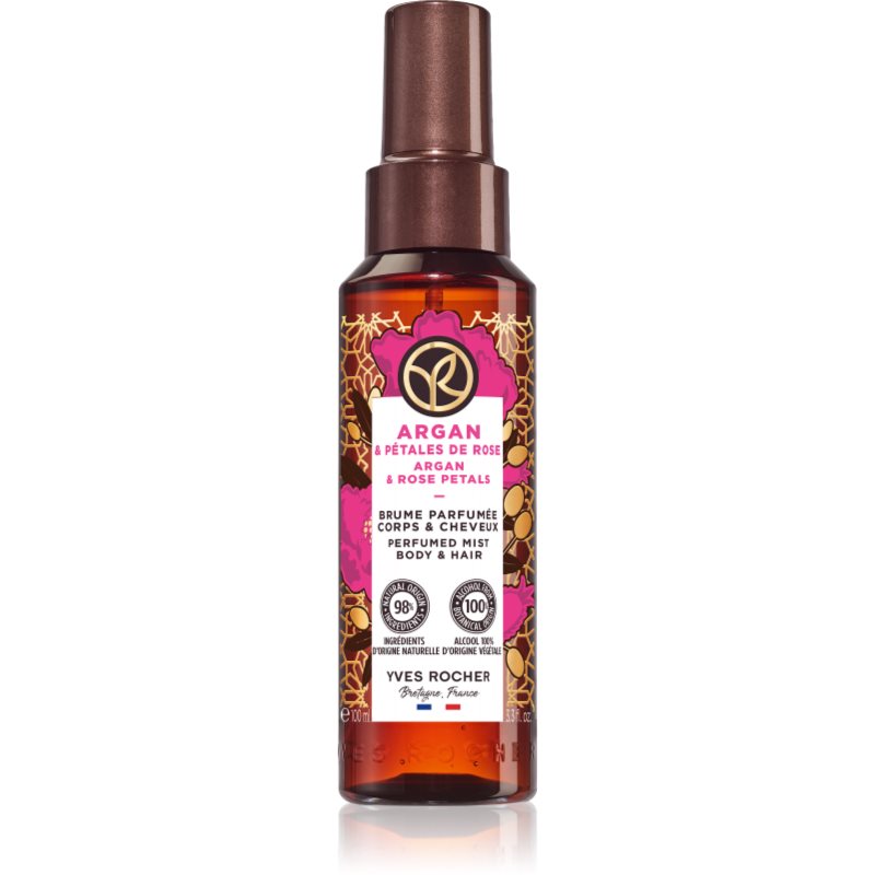 Yves Rocher Bain de Nature illatosított test- és hajpermet hölgyeknek Argan & Rose Petals 100 ml-Ár