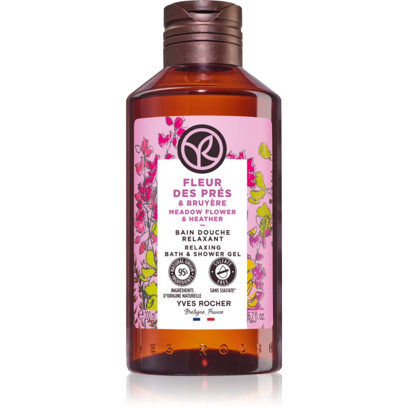 Yves Rocher Bain de Nature relaxáló tusfürdő gél Meadow Flower & Heather 200 ml-Ár