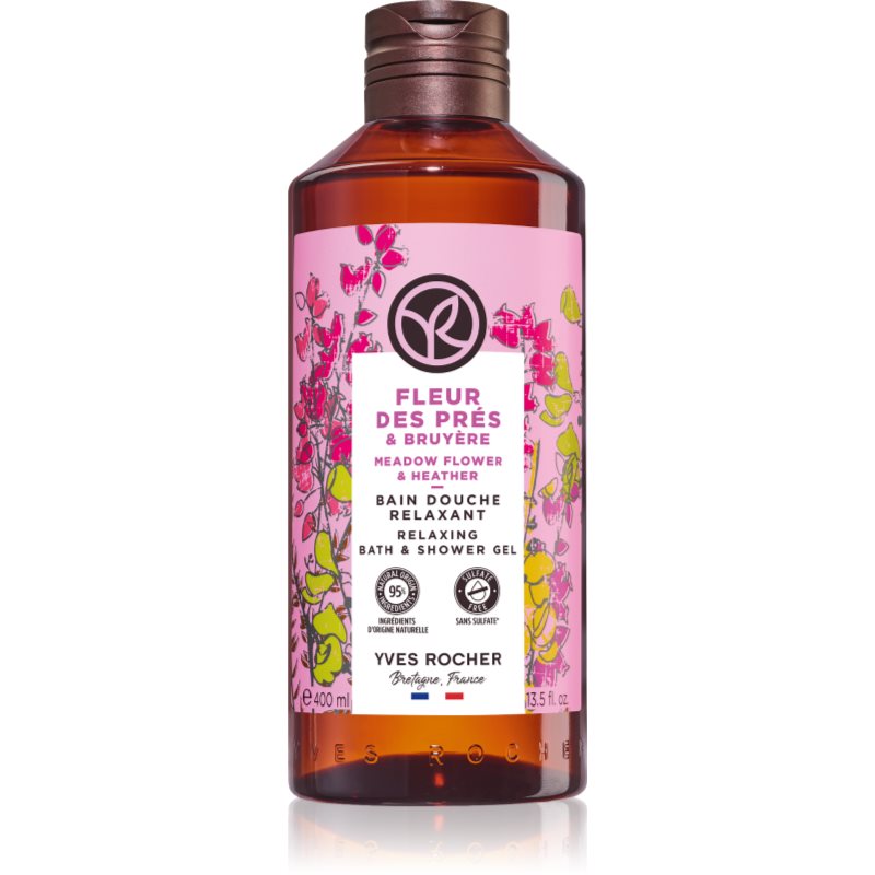 Yves Rocher Bain de Nature relaxáló tusfürdő gél Meadow Flower & Heather 400 ml-Ár