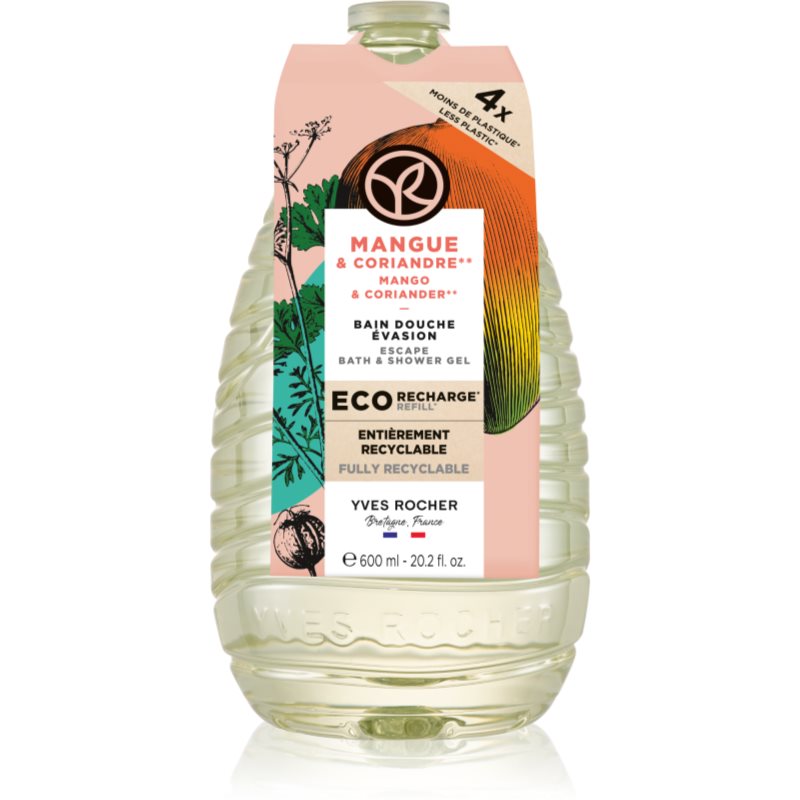 Yves Rocher Bain de Nature tusfürdő gél utántöltő Mango & Coriander 600 ml-Ár
