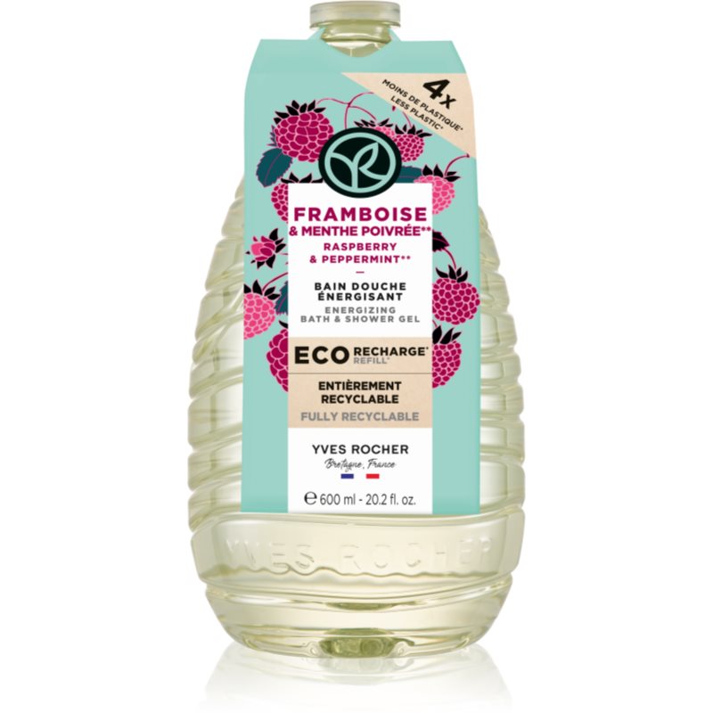 Yves Rocher Bain de Nature tusfürdő gél utántöltő Raspberry & Peppermint 600 ml-Ár