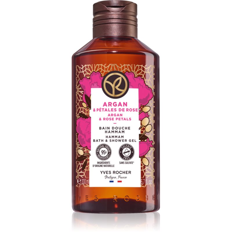 Yves Rocher Bain de Nature tusoló- és fürdőgél Argan & Rose Petals 200 ml-Ár