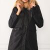 Z0090 DEWBERRY FAUX FÜR INSIDE WOMAN COAT