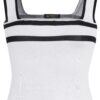 Z2003 DEWBERRY LADIES CROP BLOUSE-PLAIN WHITE
