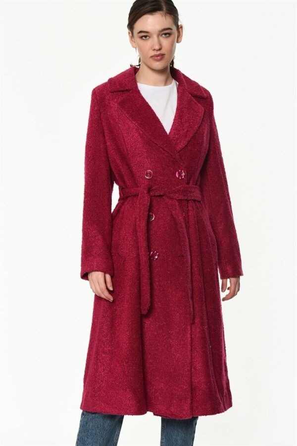 Z6377 DEWBERRY WOMEN'S COAT-PINK