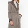 Z6422 DEWBERRY WOMEN'S COAT-PLAIN BEIGE