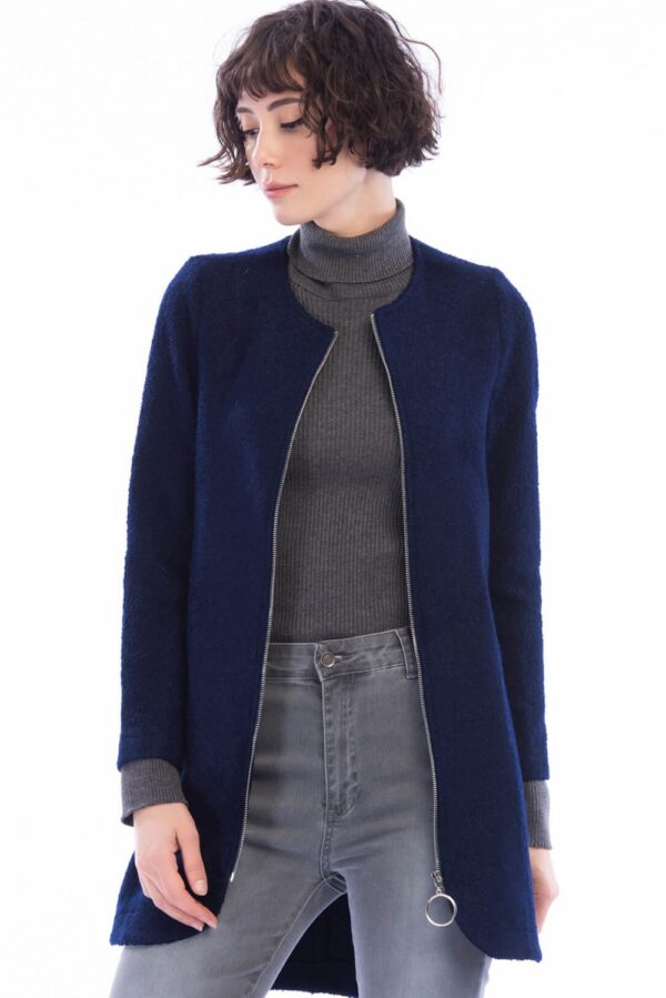 Z6603 DEWBERRY WOMEN'S COAT-NAVY BLUE